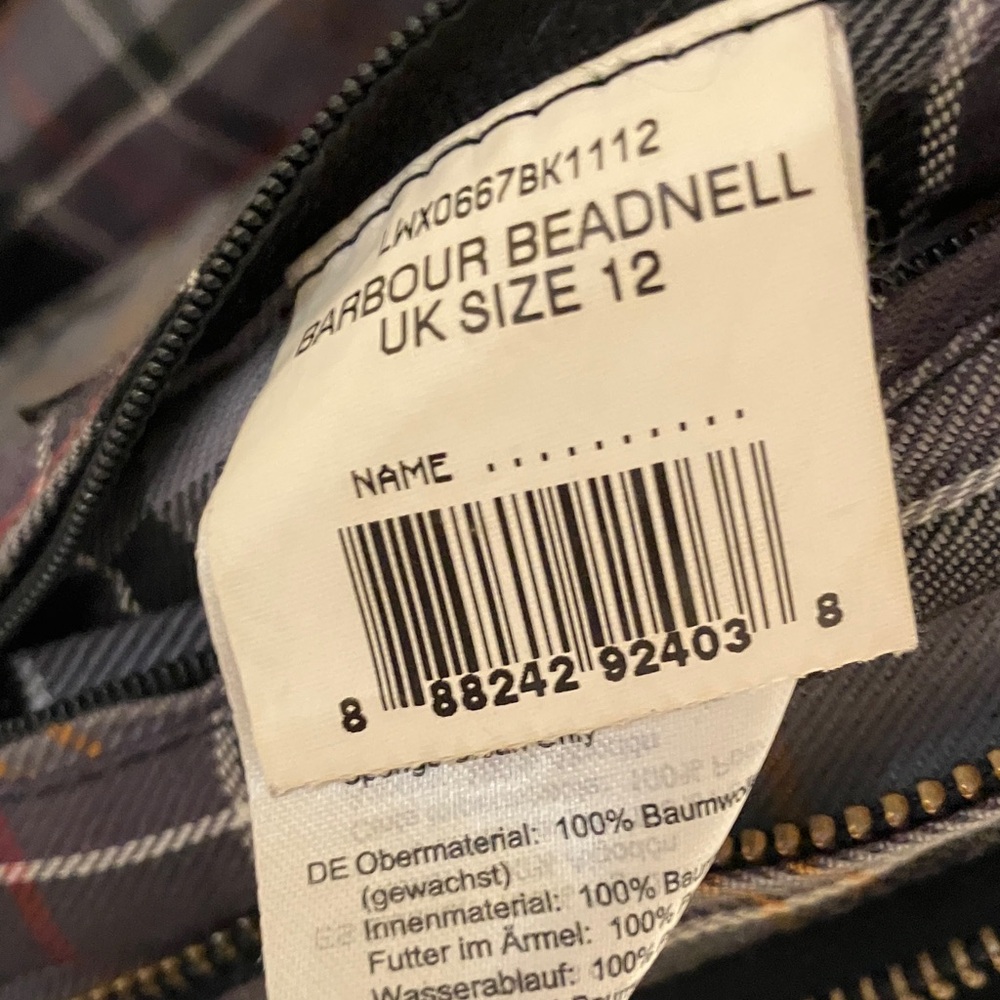 Barbour Black Waxed Beadnell Jacket with Detachable Hood - Picture 4 of 8